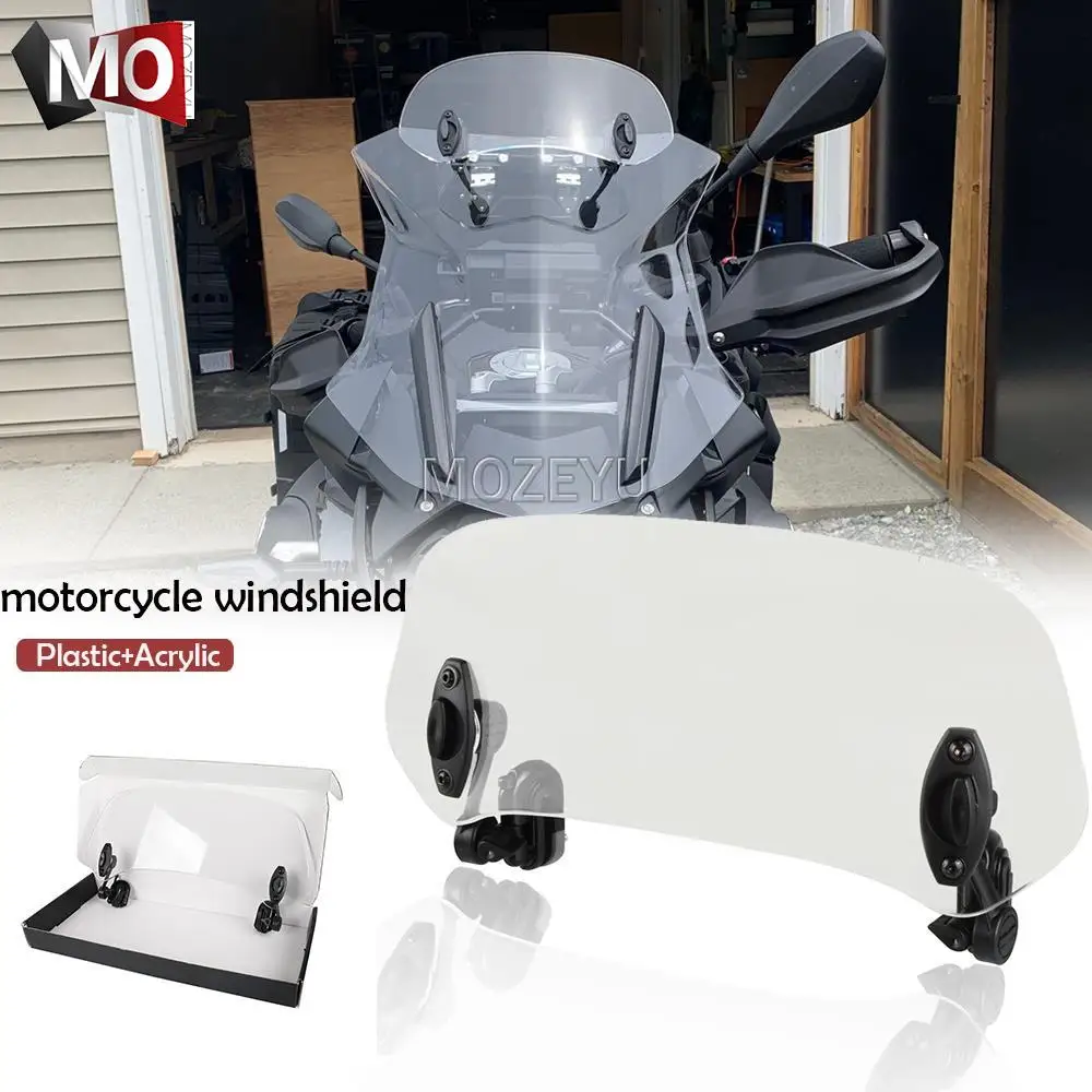 

For kawasaki ZX7R ZX7RR ZZR 1200 600 ZX1400 Motorcycle Windshield Extension Adjustable Spoiler Clamp-On Windscreen AIR Deflector