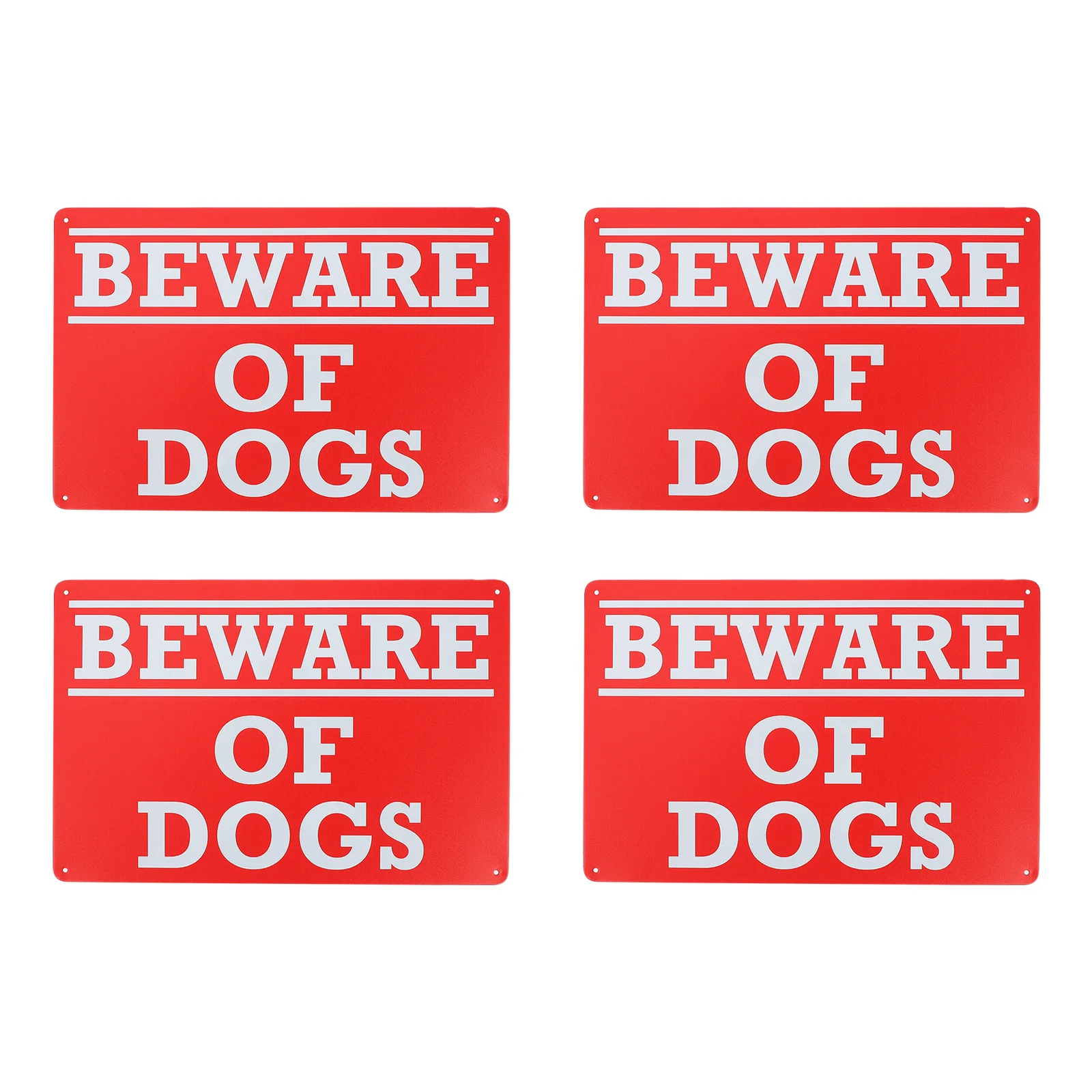 

4pcs Metal Caution Signs Outdoor Durable Warning Hanging Decor For Garden Fence Vintage Pendant Lightweight Clear Pattern Easy