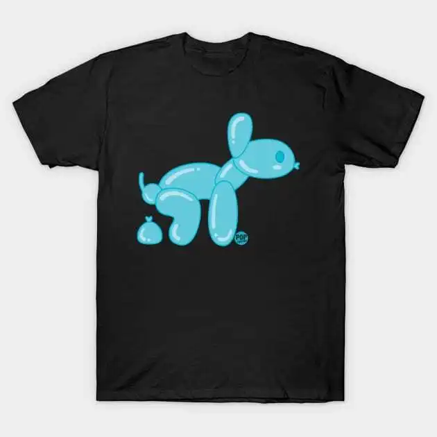 NWT Blue Balloon Dog Poop Funny Art Design Shipping From USA  Unisex T-Shirt  High Quality 100%Cotton Short Sleeve