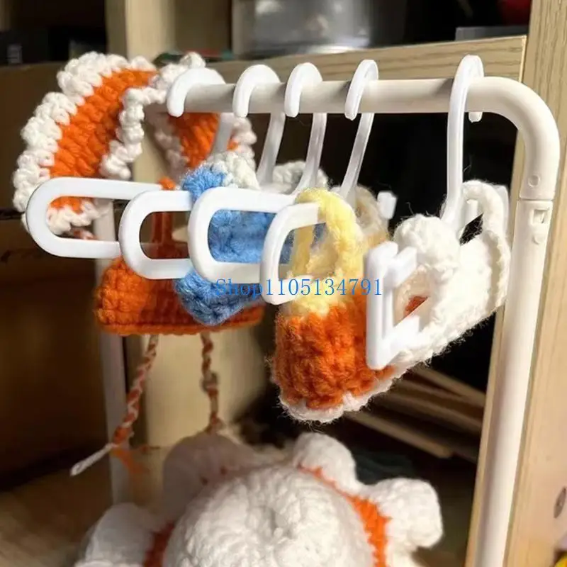 رف ملابس مصغر عملي بطول 98 كم مع 10 شماعات لدمى 15 سم 20 سم آمنة للأطفال منظمي تخزين مسرح الأطفال الاستخدام اليومي