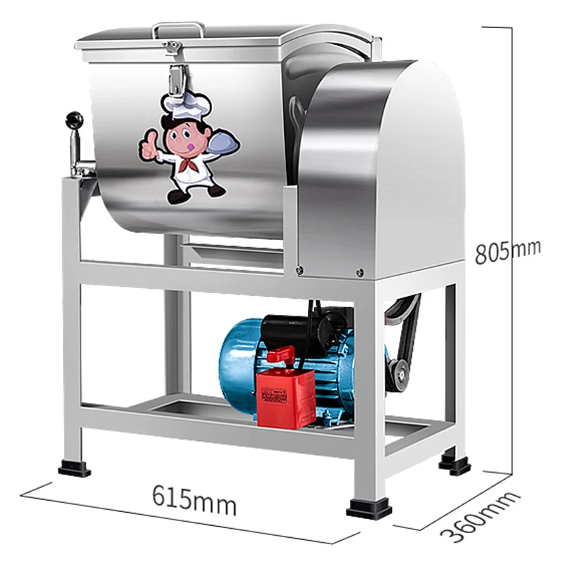 220V Dough Mixer Commercial Stainless Steel Flour Processing Equipment Restaurant Mixer Stirring Kneading Machine