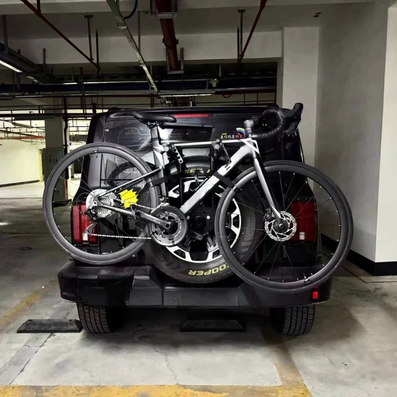 Suitable for Tank 300 Bike Hanger Spare Tire Bicycle Racks Non Destructive Installation Foldable Non Blocking License Plate