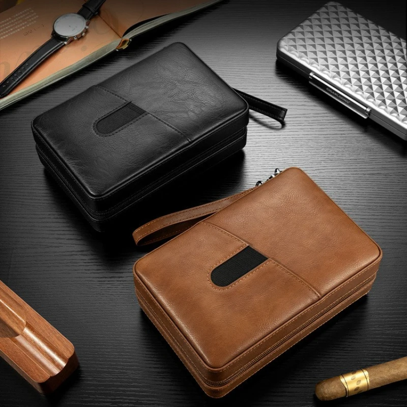 

Многофункциональная коробка для сигар на молнии, упаковка из 6 шт., удобная коробка для сигар, коробка для сигарет, аксессуары для курения, набор материалов из кедрового дерева