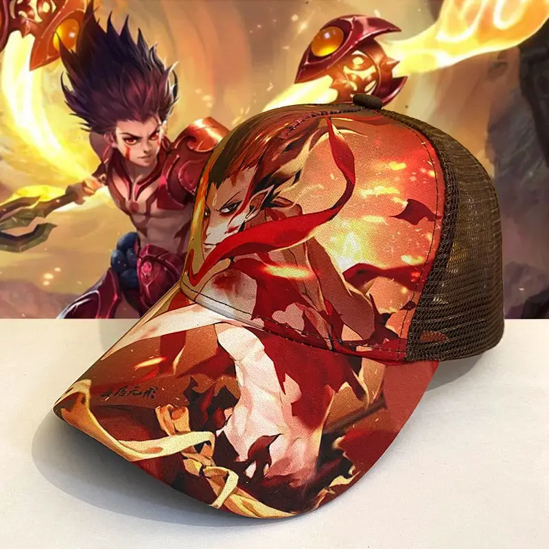 New Nezha Ao Bing Anime Character Peripherals Cartoon Cute Children's Baseball Caps Creative Personality Boy Print Awning Caps