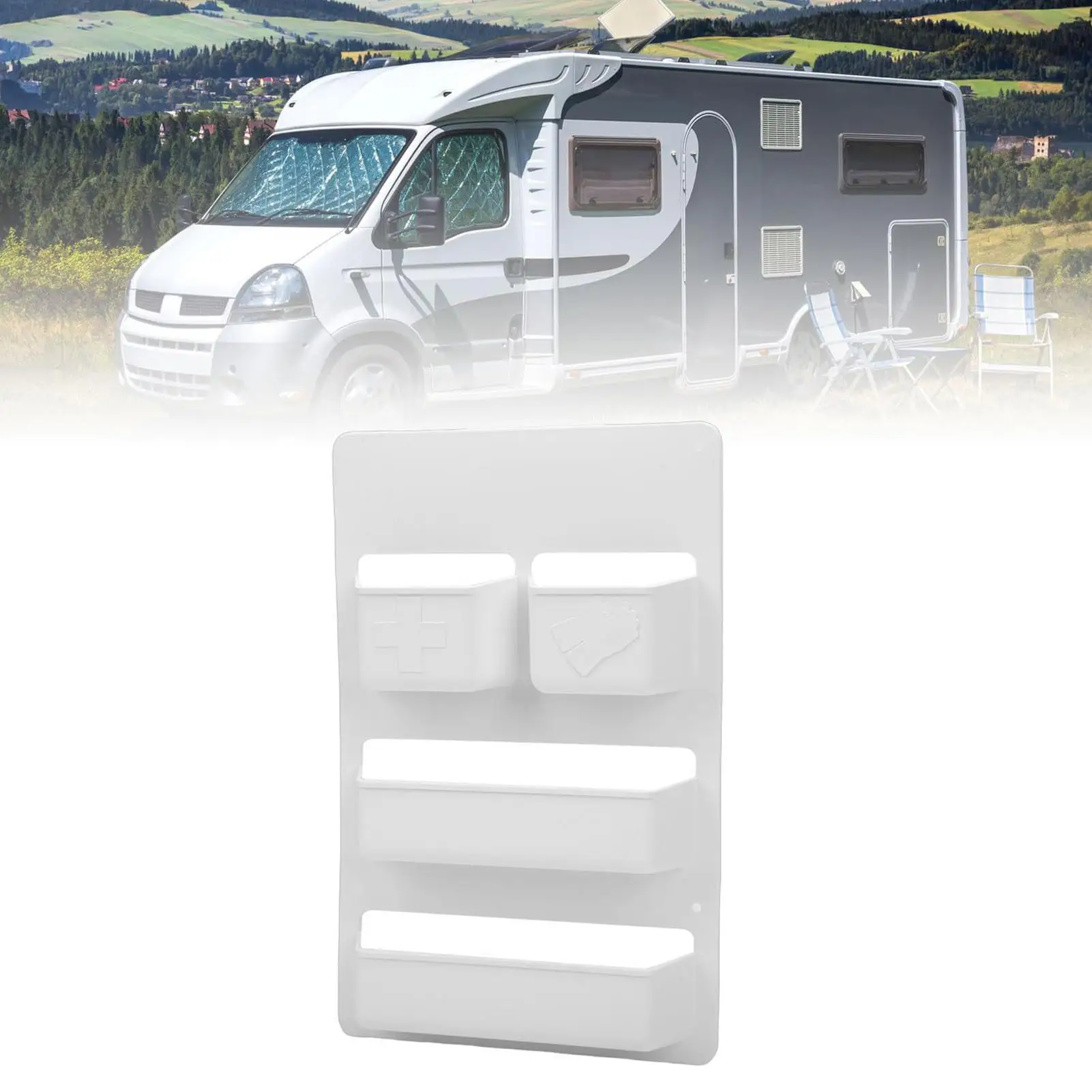 Camper Door Storage Wall-Mounted Camper Storage Motorhome Toilet Door Organizer For Road Trips Outdoor Enthusiasts Travel