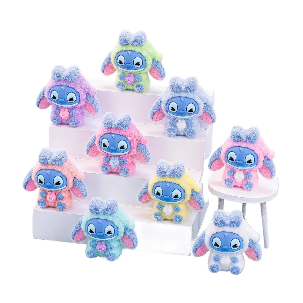 

Набор из 9 мини-кукол Disney Stitch: милые фигурки Стича, аксессуары для DIY, коллекционные модели, подарки для детей