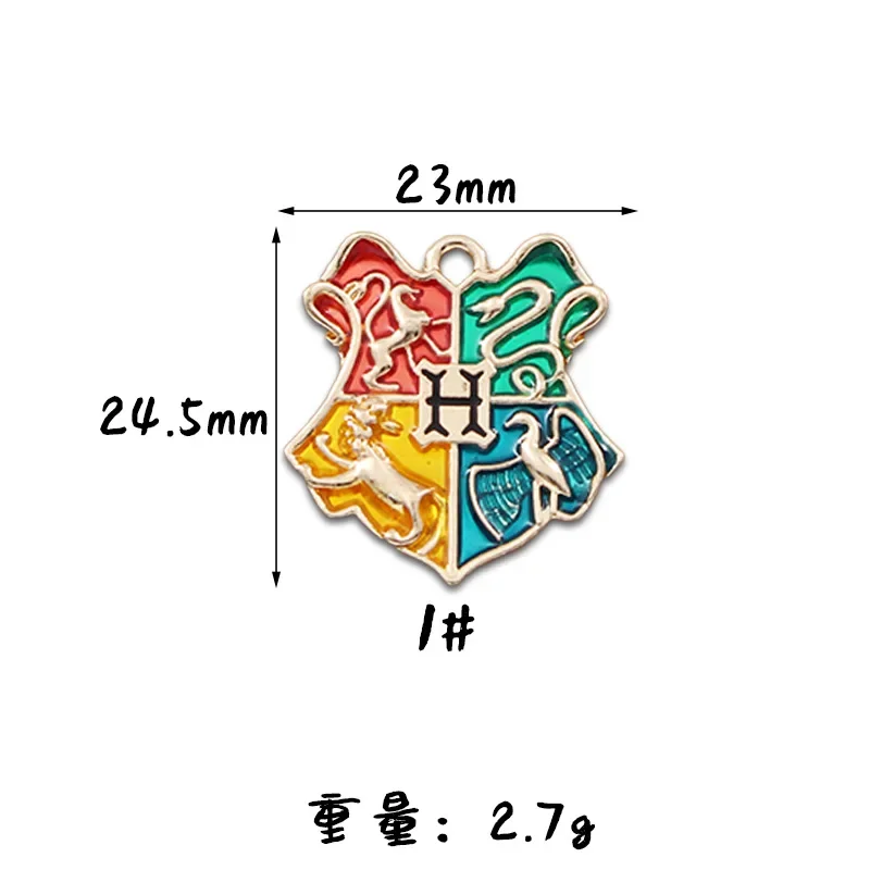 Academy of Magic Anime Accessories College Wind Drop Oil Alloy DIY Korean Version of The Ornament Earrings Pendant Material