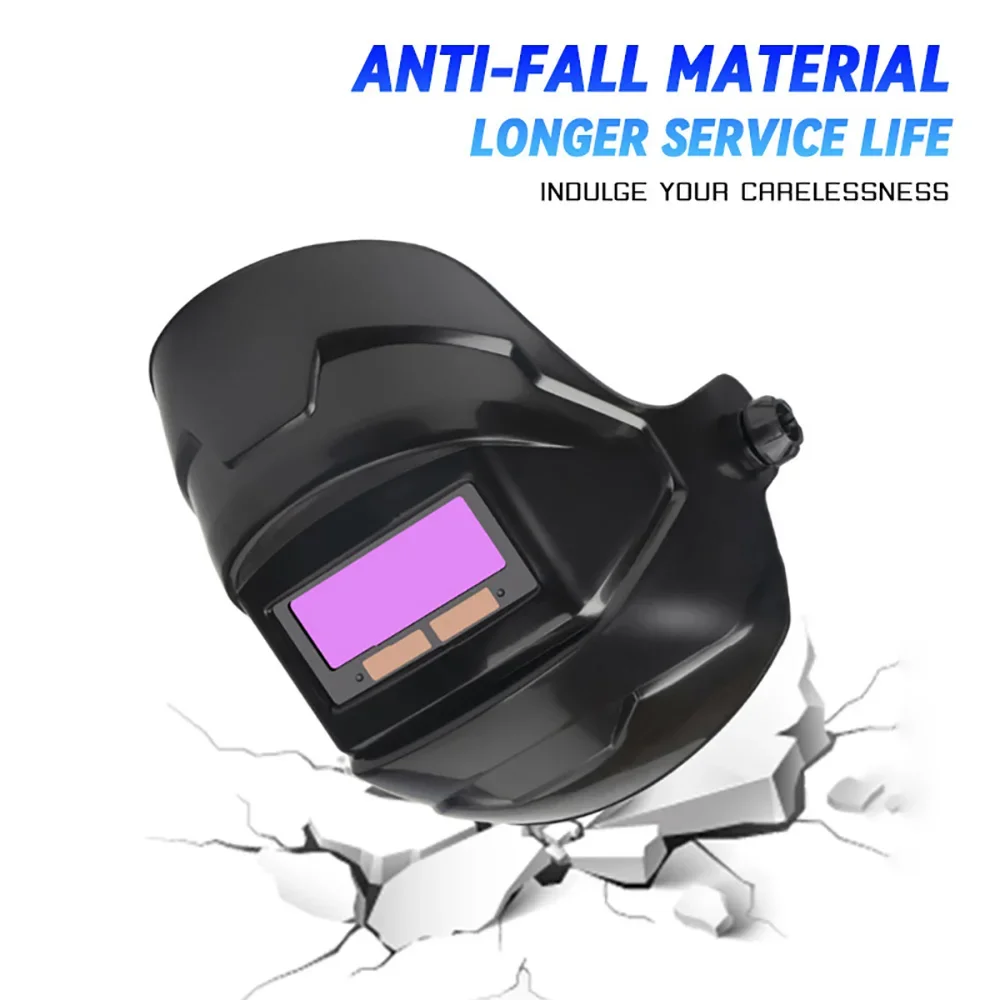 Welding Helmet 180° Adjustable Solar Powered Welding Helmet Auto Darkening LCD Clear Welding Shield Grinding Hood Safety Gear