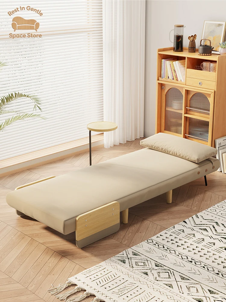 Muxin sofa bed folding dual-purpose single Japanese fabric small apartment living room folding bed nap cute Internet celebrity