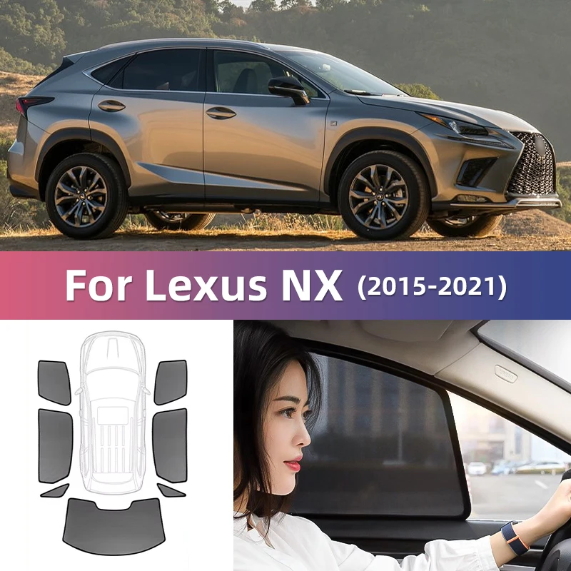 

For Lexus NX 2015-2021 200H 300H NX200 NX300H Car Curtain Window Sunshade Covers Magnetic Sun Shade Visor Solar Auto Accessories