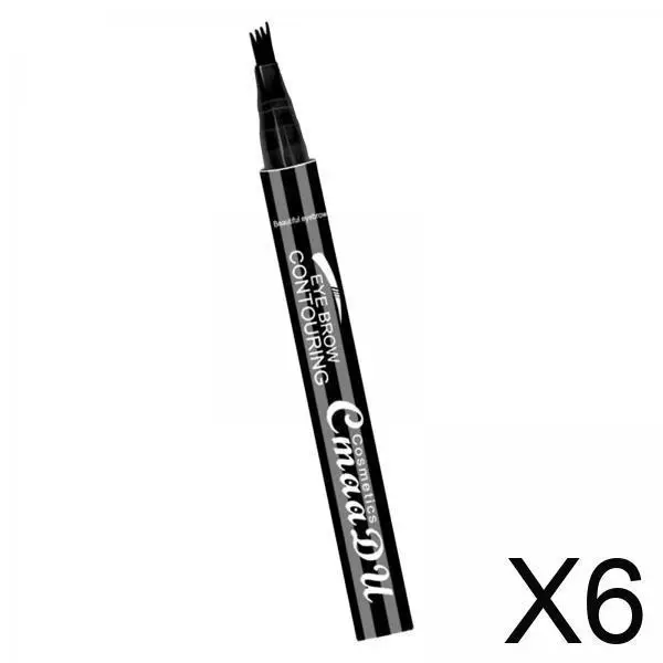 

Waterproof Microblading Eyebrow Pen 4 Fork Tip Pencil Natural 3D Brow Ink Smudge Proof for Cosmetic Kits