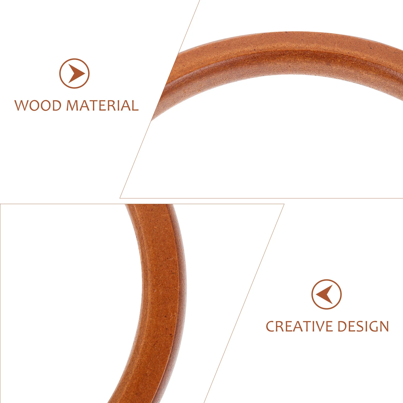 

2 Pcs Wooden Bag H 5cm Wooden H les Durable Round DIY Tote Bag Accessories Replacement for Travel Party