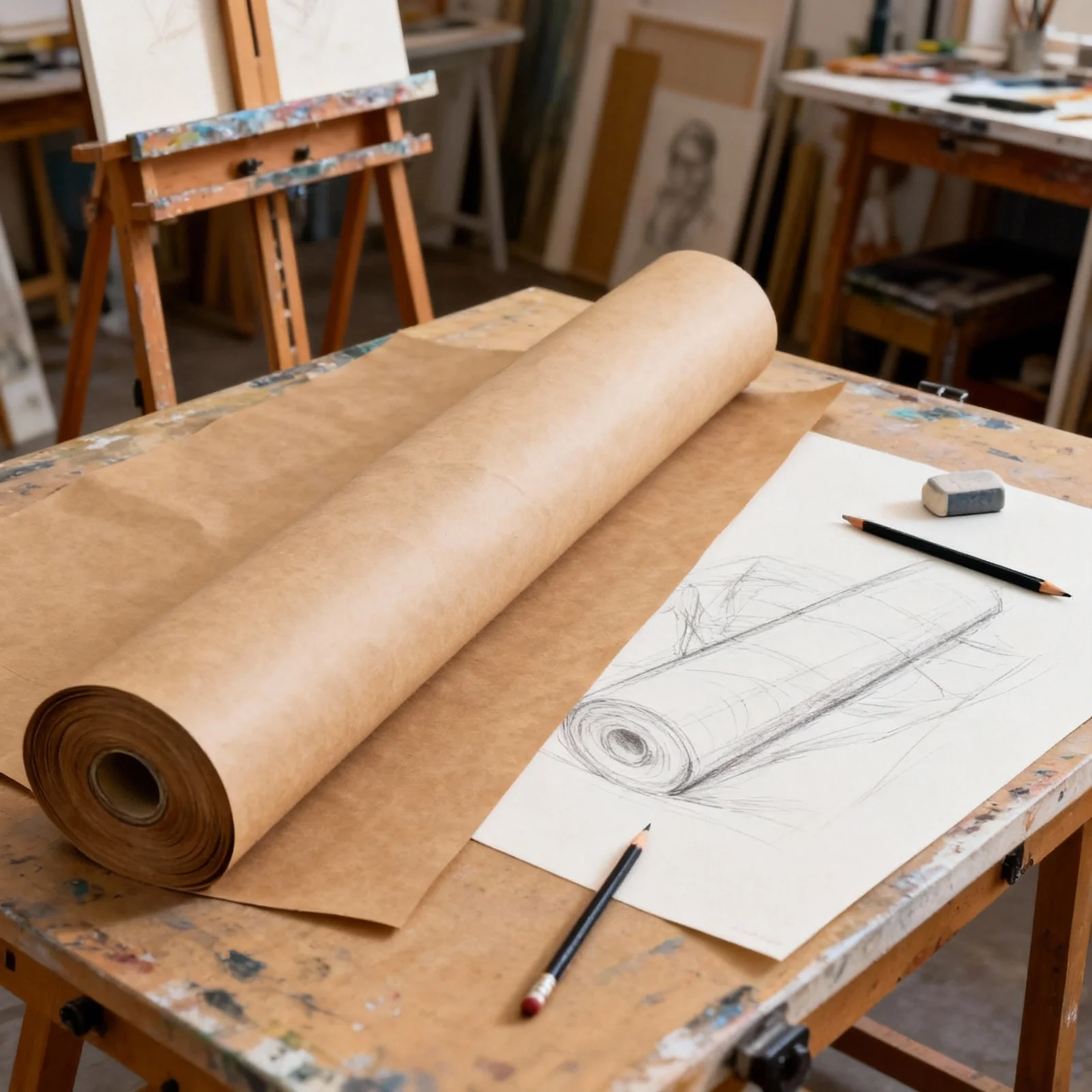 

Рулон крафт-бумаги, коричневая упаковочная бумага для подарков, упаковки цветочных букетов, рукоделия, рисования, упаковки для мяса, скрапбукинга