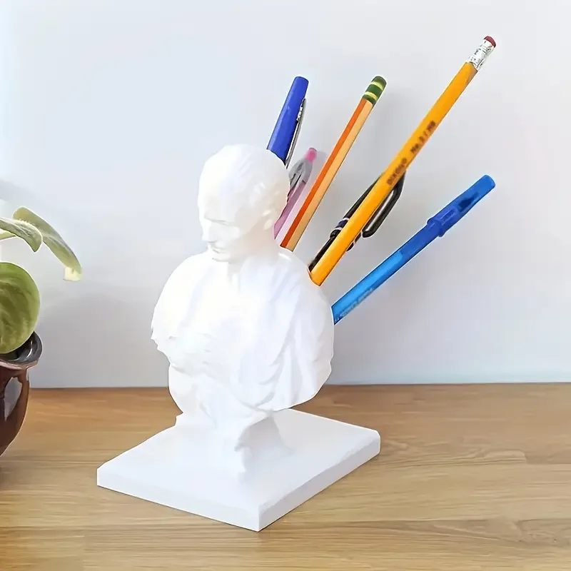 New Pattern Julius Caesar Statue Office Desk Pen Holder Office Desk Organizer Office Decor Pen Rack Gift Stationery Teacher Gift