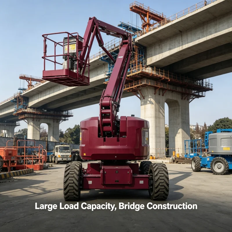 Self Propelled Articulated Boom Lift 16m Diesel Engine Aerial Work Platform For Dam Dam Gate Maintenance Tool