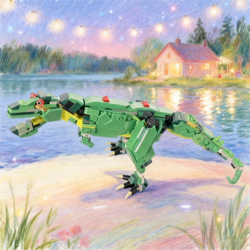 

332pcs MOC Giganotosaurus Carolinii 1 Creator 3 Model Building Blocks Christmas Gifts Architecture DIY Creative Toys Idea