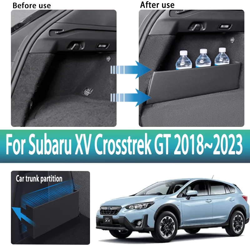 

Автомобильная утолщенная перегородка для хранения багажника для Subaru XV Crosstrek GT 2018 ~ 2023, многофункциональный ящик для хранения, автомобильные аксессуары для интерьера