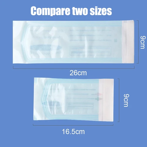 Imagen 2 del producto Bolsas de esterilización autoselladas, bolsas desechables de 7 tamaños para desinfección de uñas, bolsa de almacenamiento de herramientas dentales para tatuajes, 100 Uds.