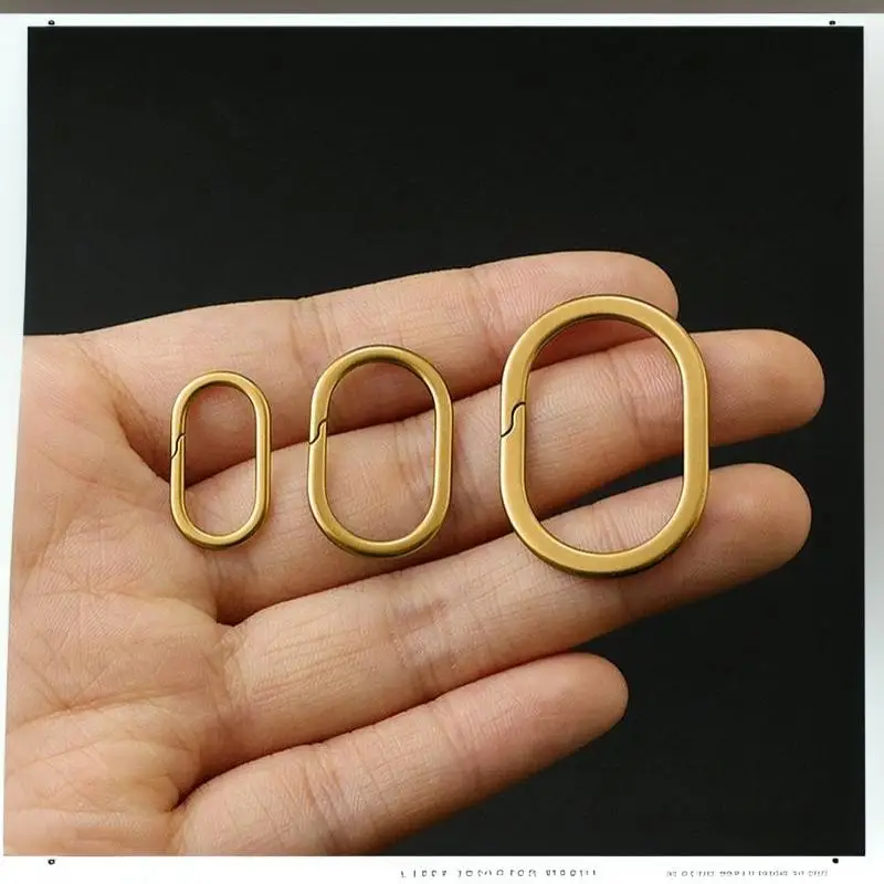 Titanium Alloy Side Open Keyring Mini Carabiner Lightweight Quick Connect Buckle For EDC Backpack DIY Jewelry Making