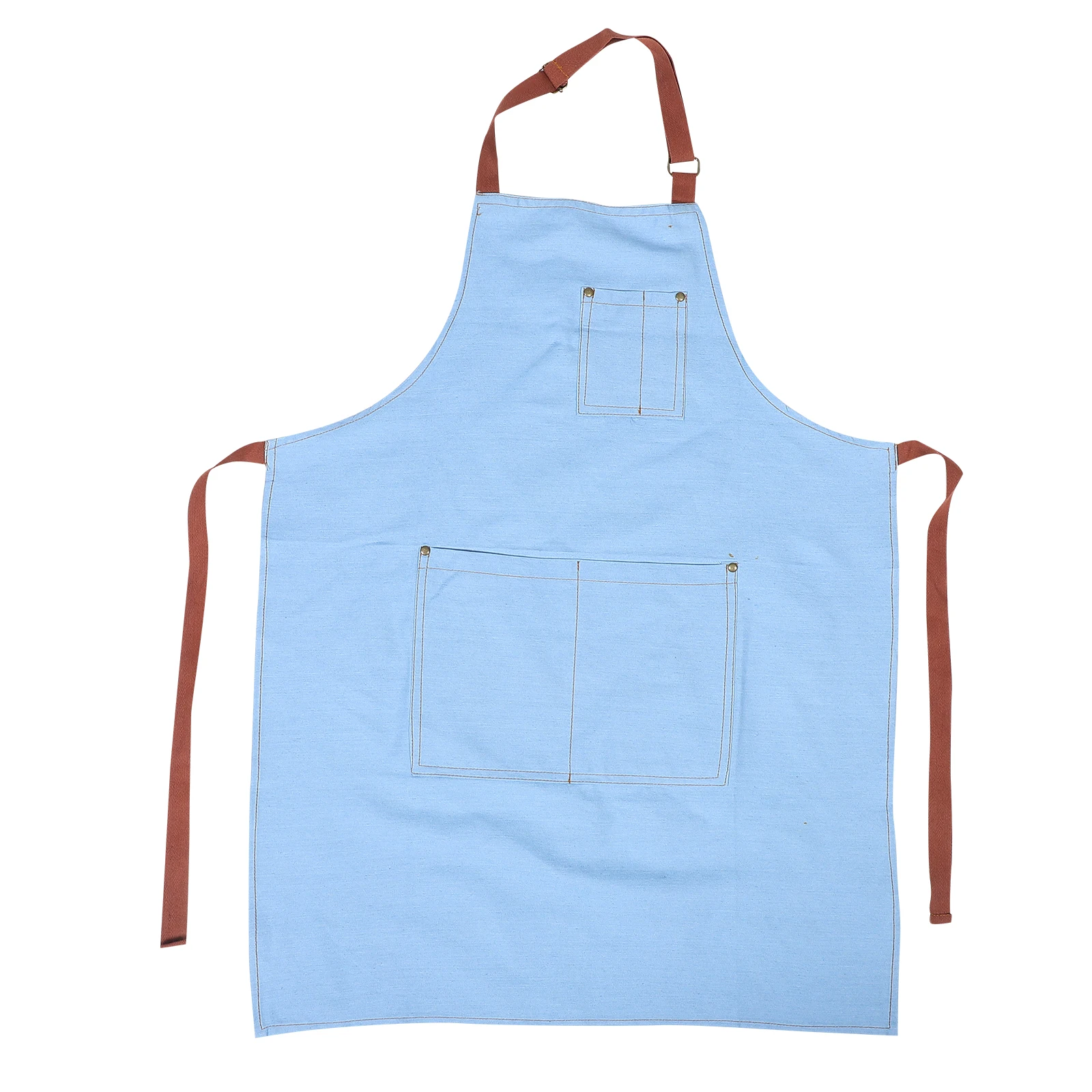 

Apron Stylish Denim Kitchen Work Chef Hairstylist Workshop Laundry Cow Print Easy Clean Sturdy Material Adjustable Neck Strap