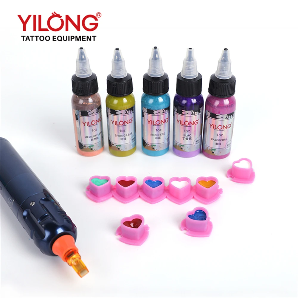 Disposable Tattoo Ink Caps Heart Shape Tattoo Ink Cups with Stable Base 200pcs  Permanent Makeup Pigment Holder Container Cap