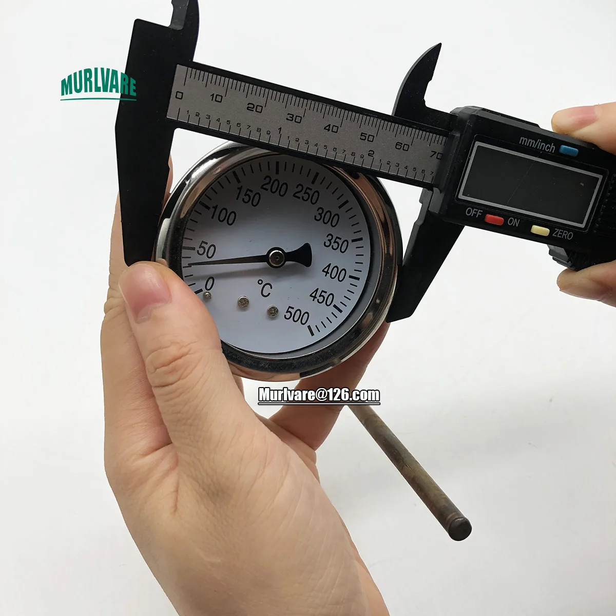 Ersatzteile für Pizzaofen, hochtemperaturbeständig, rund, 0–500 Grad, Thermometer 0 ° -500 °   Temperaturanzeige mit Sonde