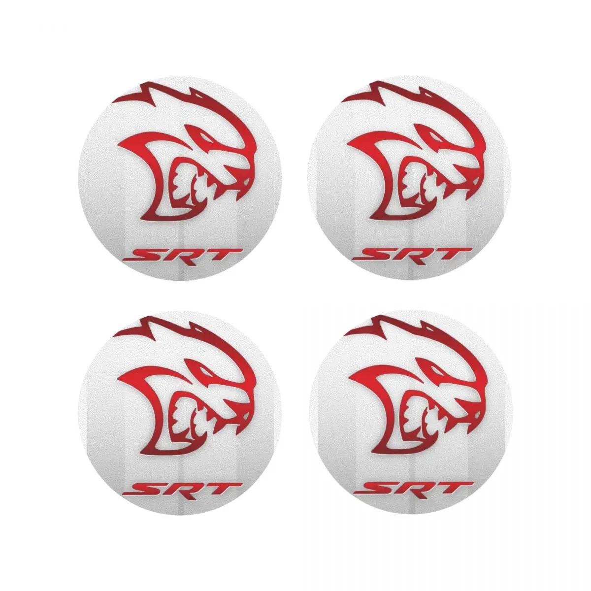 

Dodge Hellcat Srt Logo Coasters Kitchen Placemats Non-slip Insulation Cup Coffee Mats For Decor Home Tableware Pads Set of 4