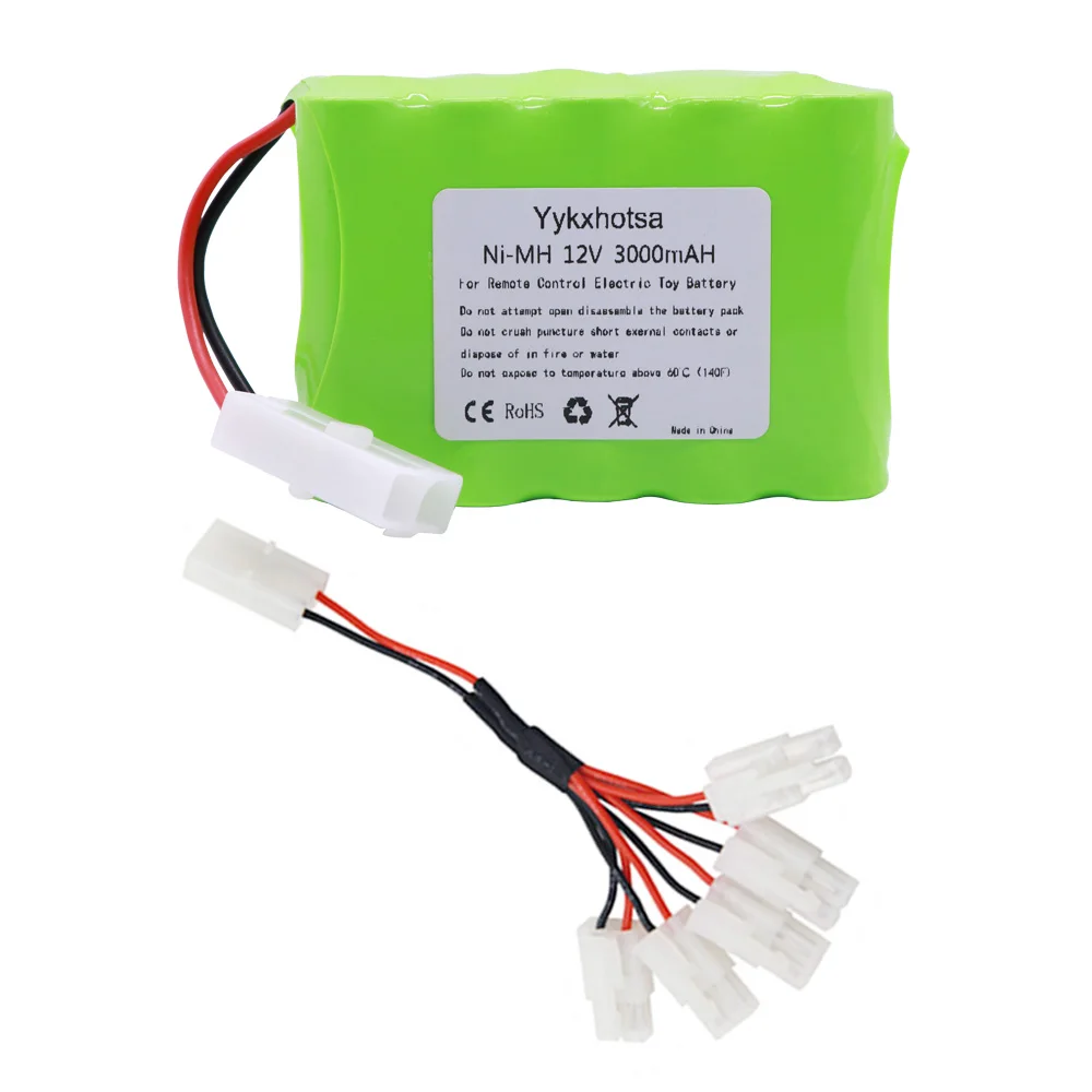 12V 3000mAh NI-MH batteria Tamiya Spina con USB charger set 10x AA Ni-Mh battery Pack per RC elettrico giocattoli RC auto camion barche