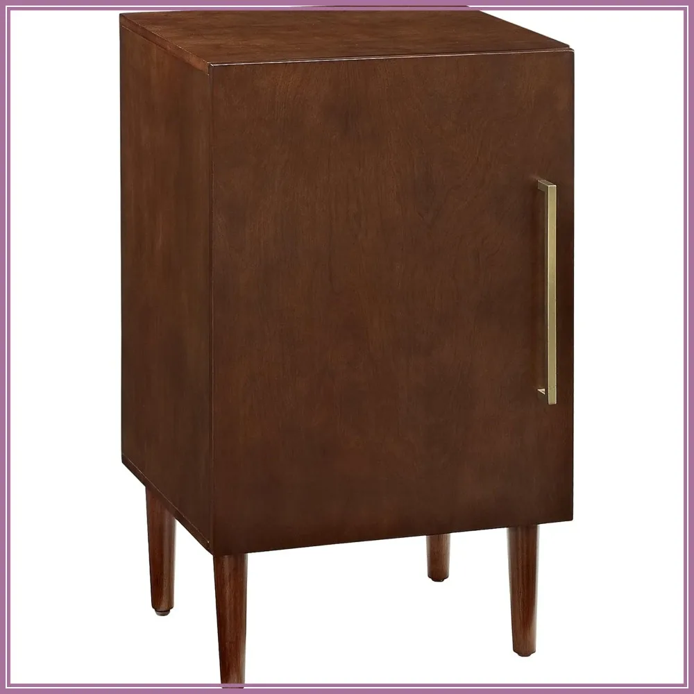 

Record Player Stand with Storage for Vinyl Records, Mahogany