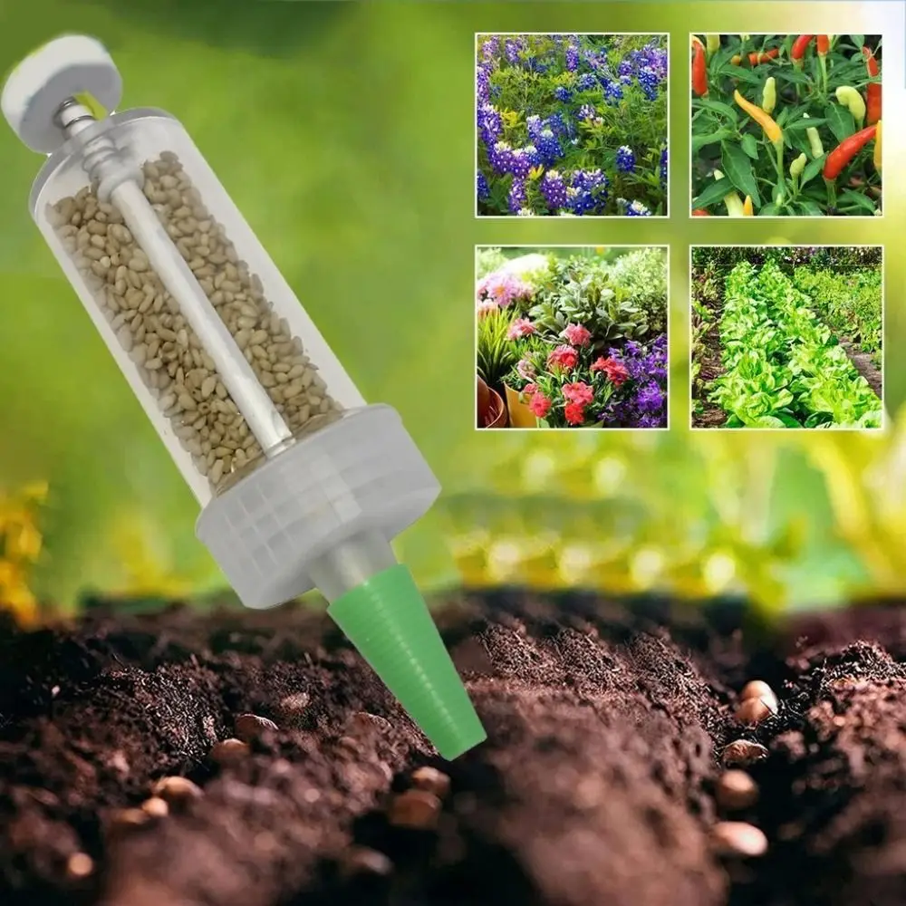 New Manual Mini Sowing Seed Dispenser Gardening Supplies Gardening Tool Sower Set Useful Plastic Mini Planter