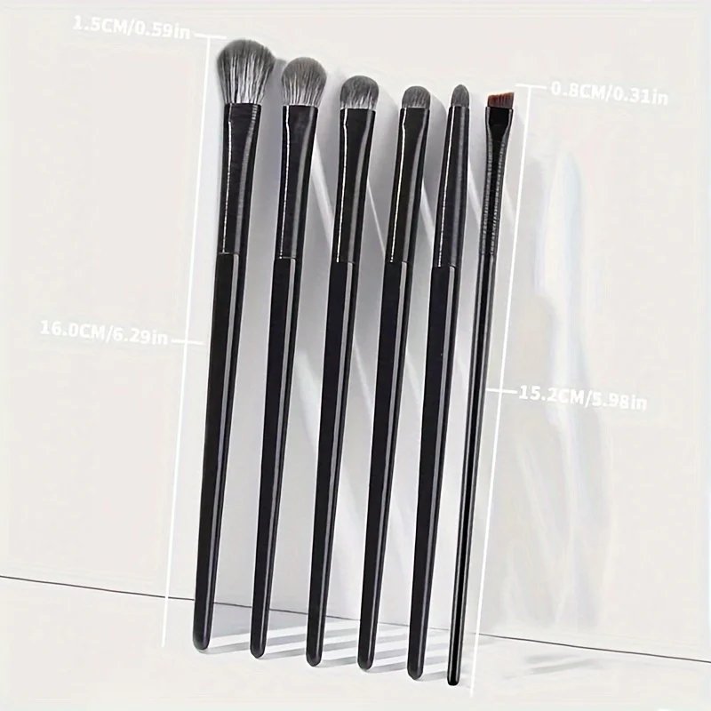 6pcs Soft Eyeshadow Brush Set Eye Makeup Smudge Silkworm Eyeliner Blade Eye Detail Small Makeup Brush