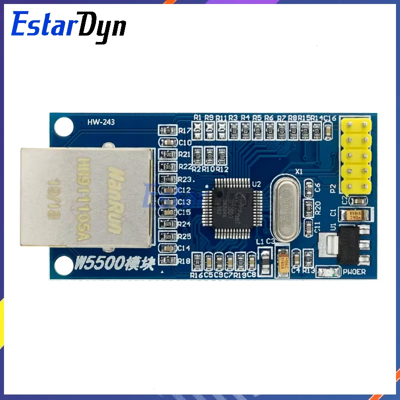 Estardyn W5500 Ethernet network module hardware TCP / IP 51 / STM32 microcontroller program over W5100