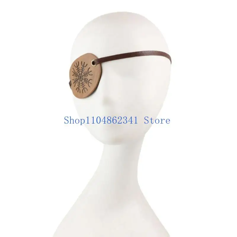 5asd Thời Trung Cổ Nổi Miếng Dán Mắt Da Vintage Mắt Có Cướp Biển Miếng Dán Mắt Dành Cho Nam Halloween LARP Cosplay Phụ Kiện
