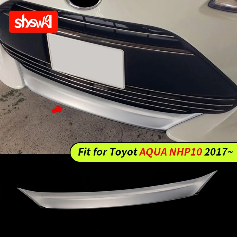 Stainless Steel Car Accessories For Toyota AQUA NHP10 Front Bumper Lip Protector Splitter Spoiler Garnish Trim Exterior Styling