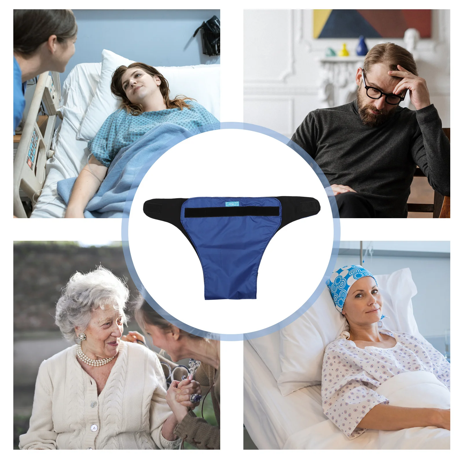 2 Stuks Anti-Lek Verstelbare Doek Luiers Ademend Ouderen Incontinentie Broek Blauw Volwassen Luiers Eenvoudige Sanitaire Broek