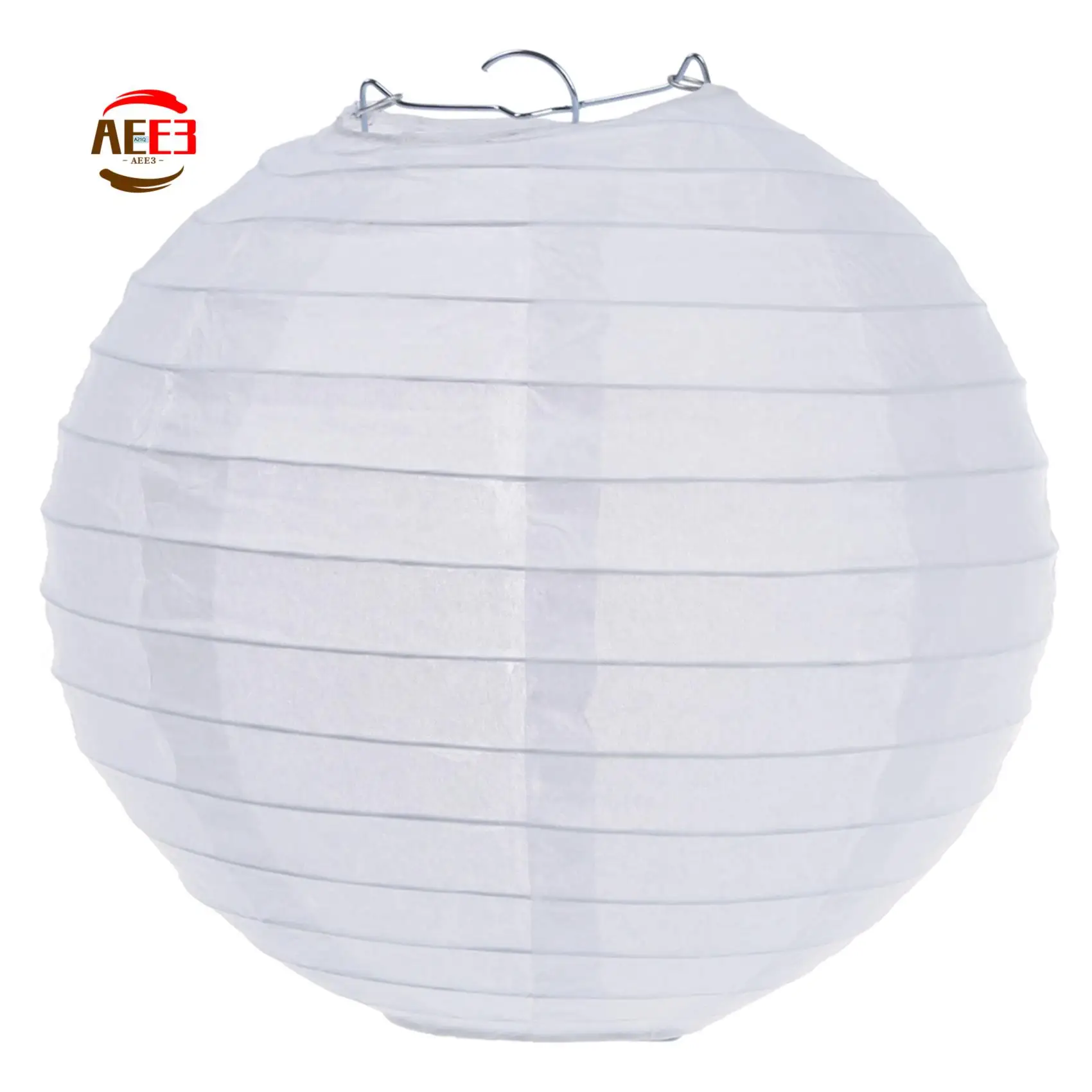 AEE3-4X White Chinese/Japanese Paper Lantern/Lamp 8 Inch Diameter