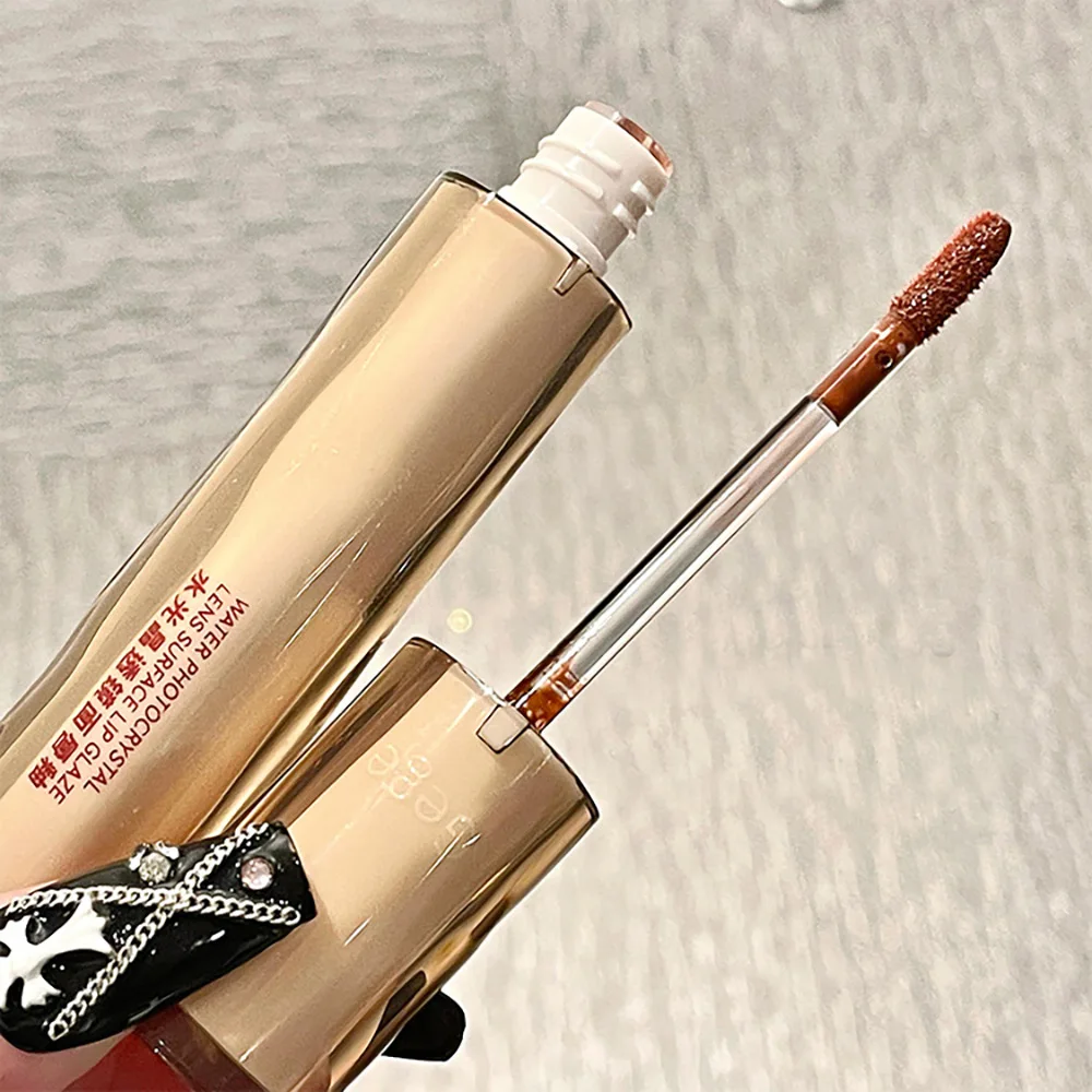 Gege Bear كريستال الشفاه الصقيل مرآة عصير النهاية غير لزجة ترطيب الشفاه الجافة ملمع الشفاه الكورية نمط #4