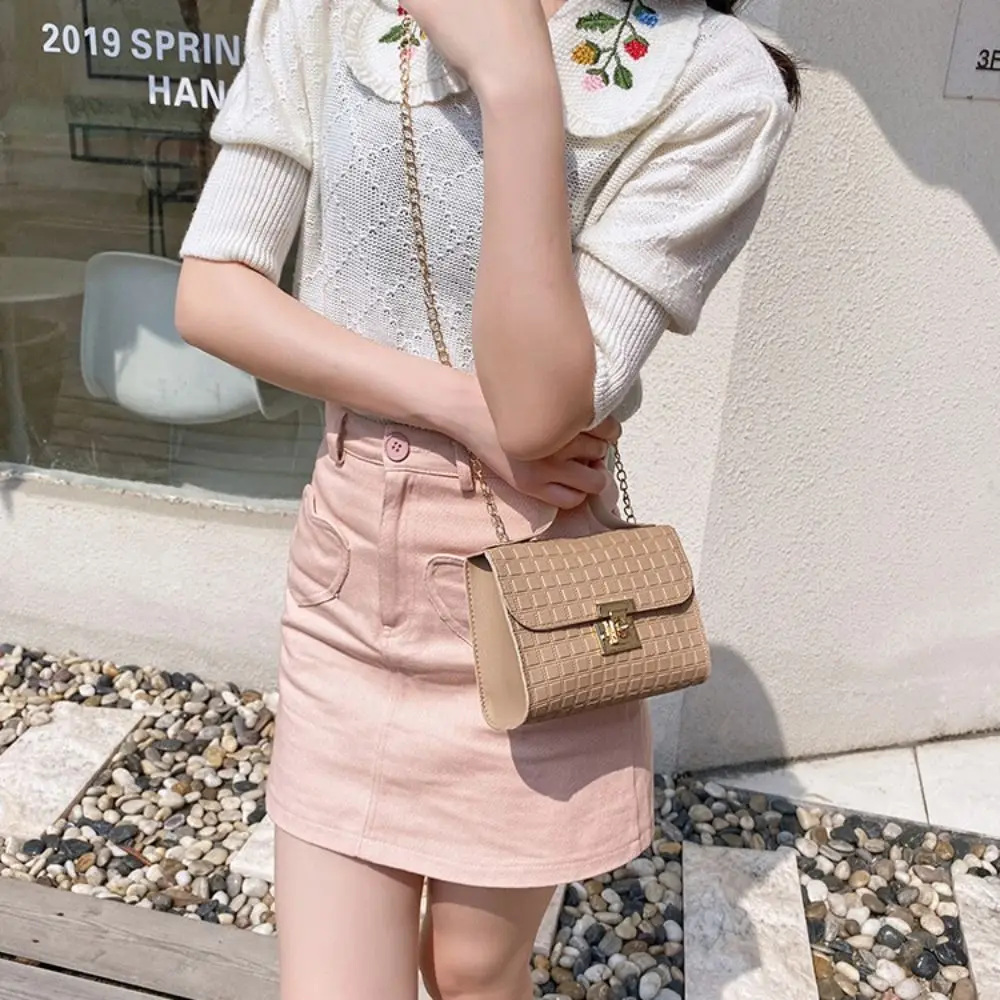 Fashion Women Handbag Solid Color Casual Mini Bag Female Chain Shoulder Pouch Ladies Leather Bag