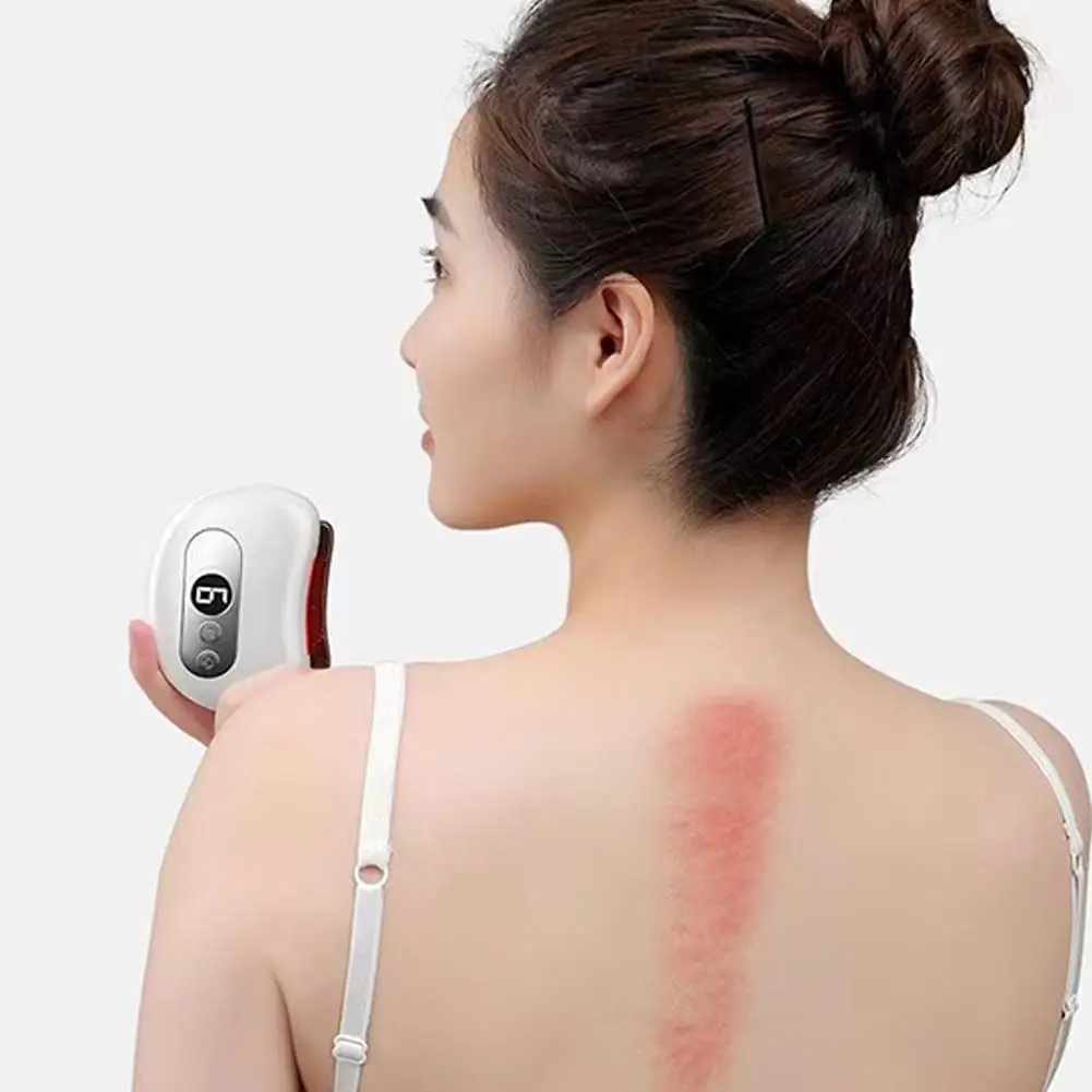 

Electric Guasha Massager Hot Compress Massager Stone Heating Vibration Scraping Neck Face Eye Skin Lifting Removal Wrinkle Tool