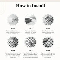 12PCS Scandinavian Minimalist Style Floor Stickers Waterproof Wear-Resistant Home Decorative Self-Adhesive Ceramic Tile Stickers 5