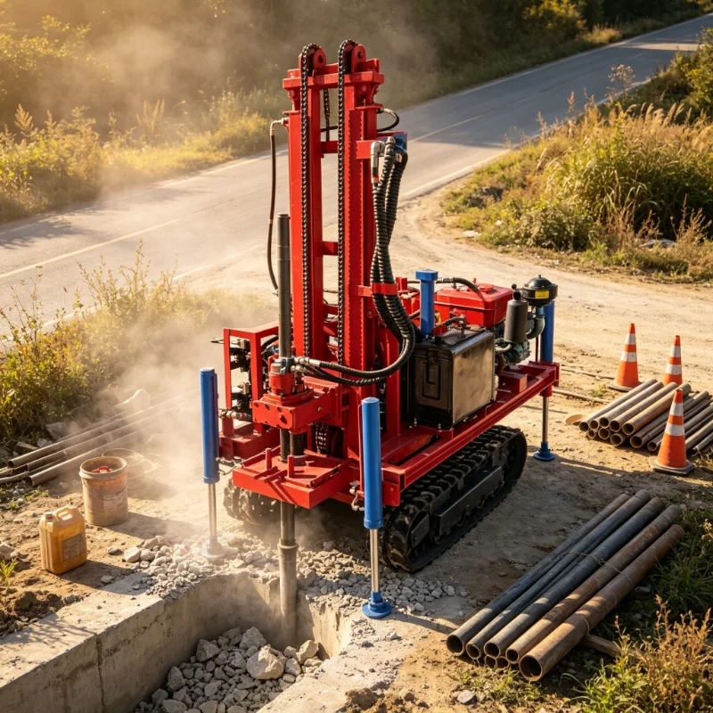 Portable mini water well drilling rig for household water well digging and small-scale farm irrigation engineering