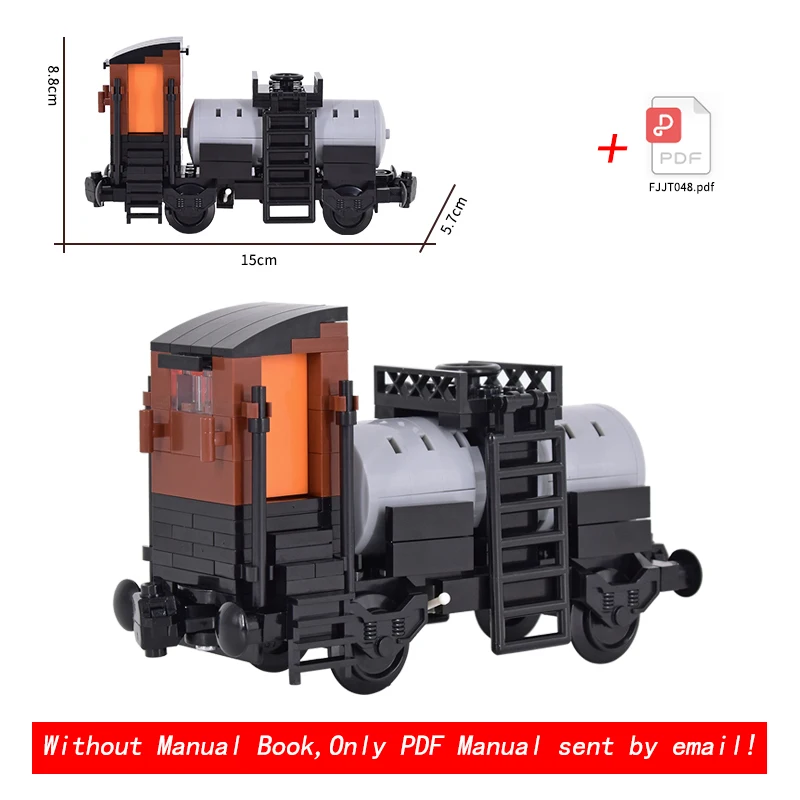 

MOC City Creative Idea Train Base Tank Truck Loader Carriage Building Block Bricks Kids DIY High-tech Creative Toys