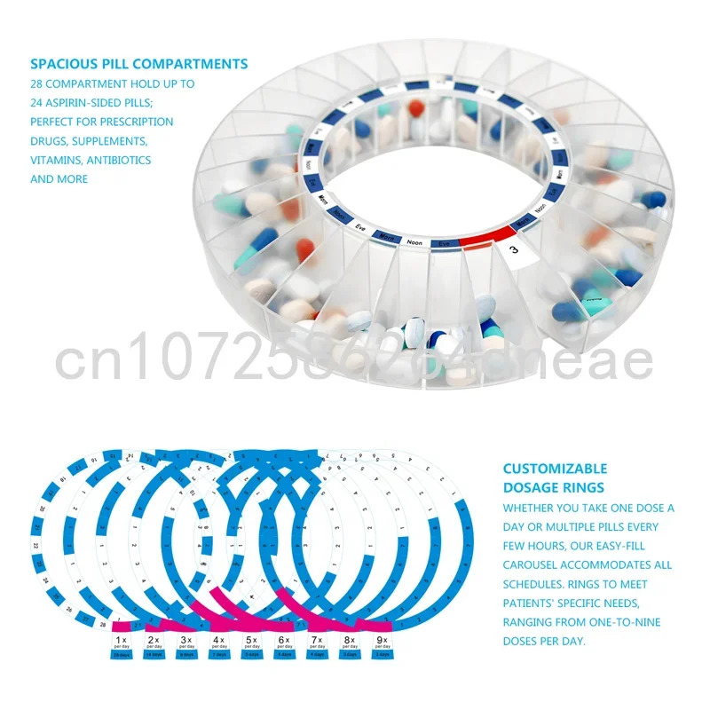 Imagem -06 - Armazenamento Inteligente Pílula com Alarme Pill Dispenser Intelligent Medication Management M156a