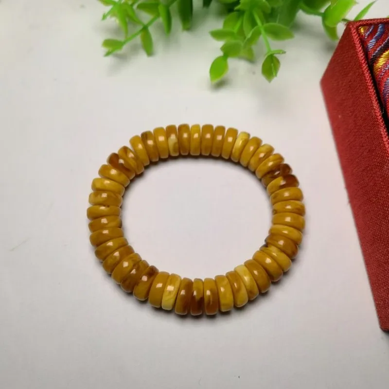Antique-style bracelet necklace beads, fine jewelry accessories, second-generation amber and beeswax separator pie