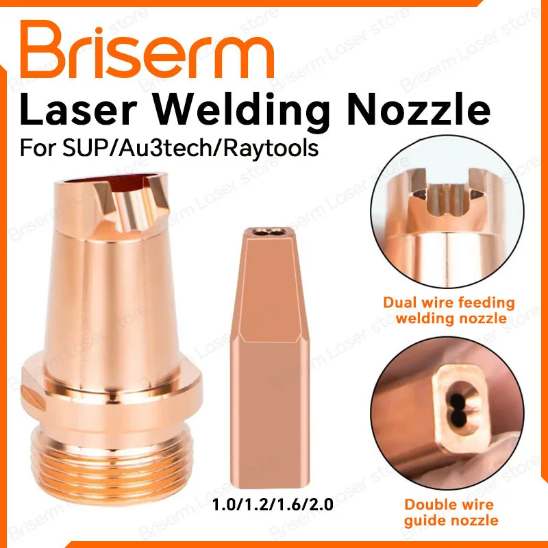 SUP Dual Wire Feed Laser Welding Nozzle 1.2 1.6 2.0 Double Wire Guide Tip SUP21T SUP23T Dual Wire Guide Bracket