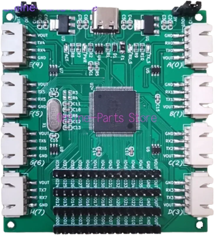 USB to 8-way TTL Serial Module TTL Industrial Grade CH348L Download TTL Hub 48 Programmable GPIO