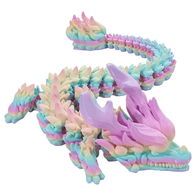 

3D Printed Dragon 3D Printing Full Articulated Toy Dragon Dragon Fidget Toy 3D Flexible Articulated Dragon Flexible Joints Home