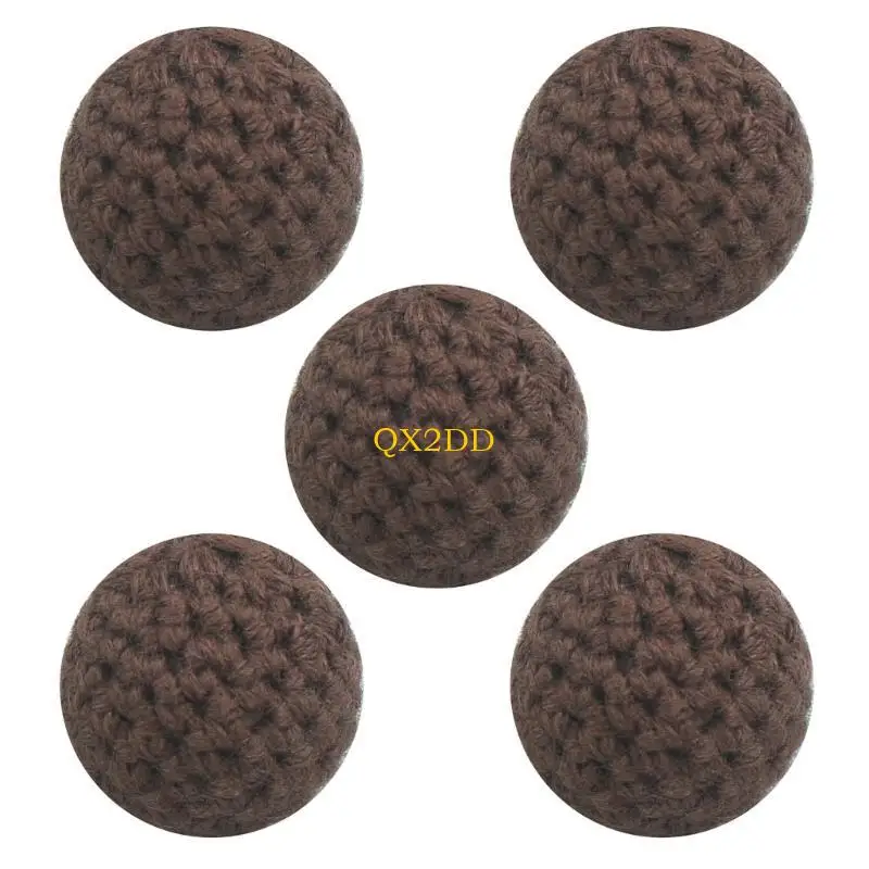 QX2D 5pcs حبات الكروشيه الملونة لمصلب مقطع المفتاح زخارف القلادة القلادة 16 مم حبات الحرف الحرف الملونة