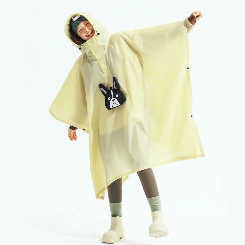 

Women Cartoon Rain Poncho Adult Full Body Raincoat Waterproof Hooded Rain Cape Portable Outdoor Hiking Cycling Reflective