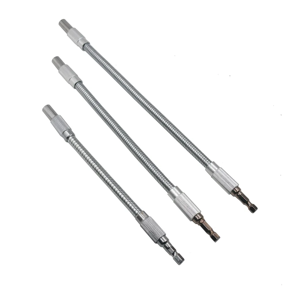 Multi Electric Drill Screwdriver Bit Snake flexible Hose Cardan Shaft 1/4 6.35mm Connection Soft metal Extension Rod Link tool